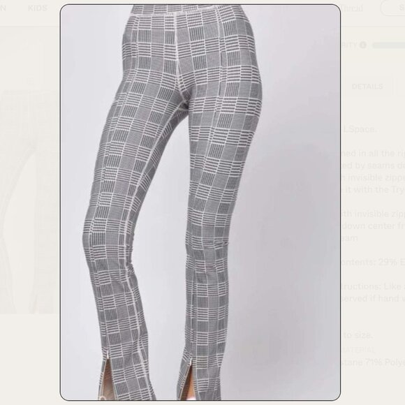 NWT - L*Space Monochrome Houndstooth Leggings w zippered ankles - Picture 1 of 10